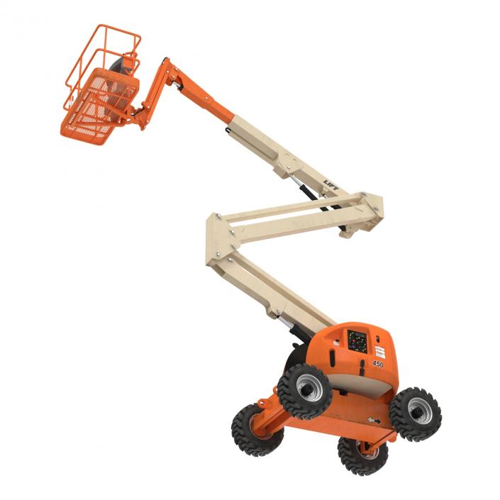 Telescopic Boom Lift Generic 2 Pose 2 3D