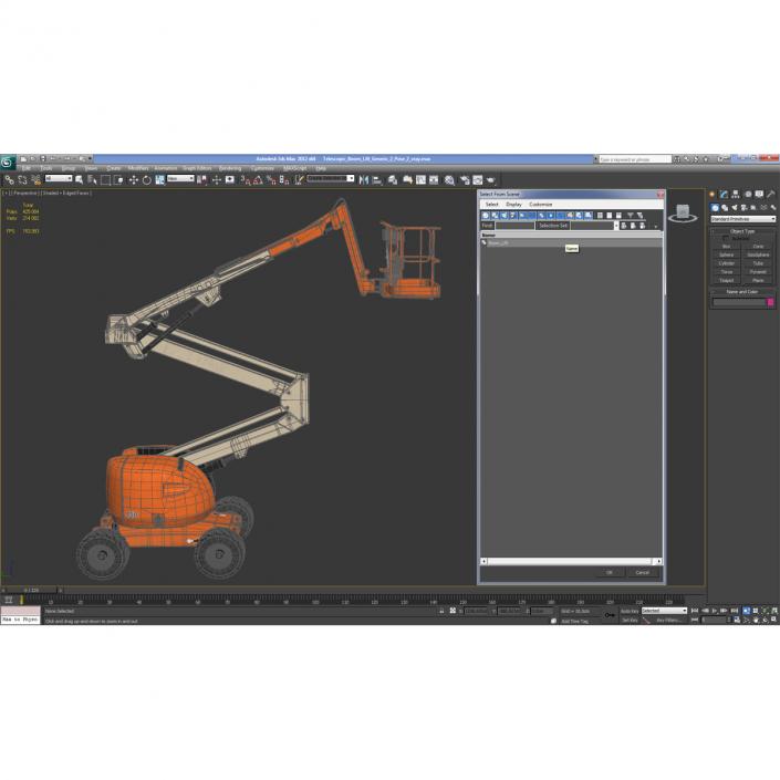 Telescopic Boom Lift Generic 2 Pose 2 3D