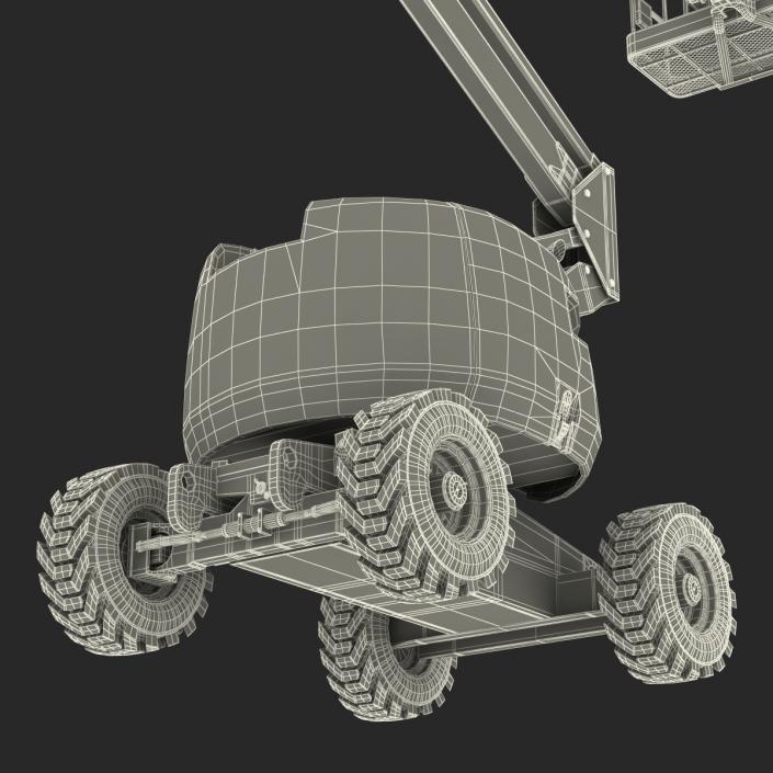 Telescopic Boom Lift Generic 2 Pose 2 3D