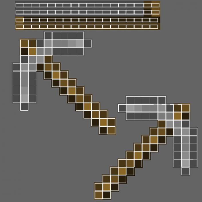 Minecraft Pickaxe 3D