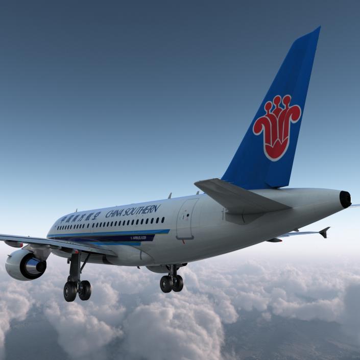 3D model Airbus A318 China Southern Airlines