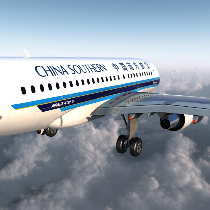 3D model Airbus A318 China Southern Airlines