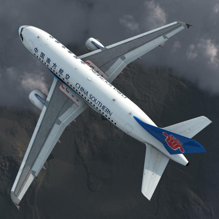 3D model Airbus A318 China Southern Airlines