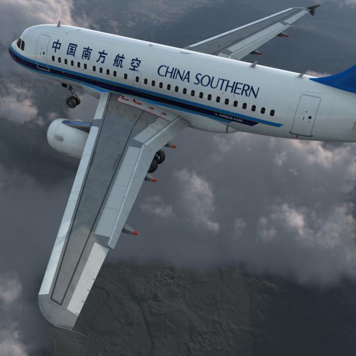 3D model Airbus A318 China Southern Airlines