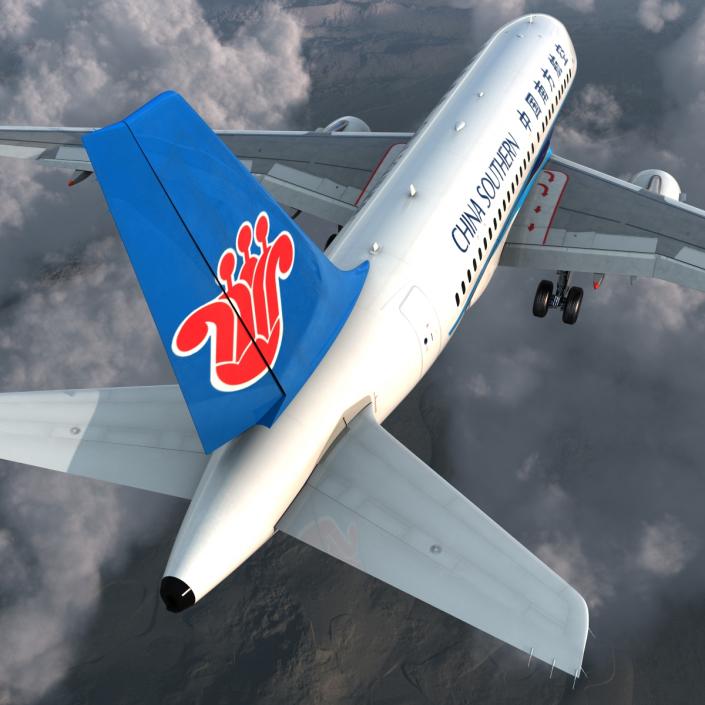 3D model Airbus A318 China Southern Airlines