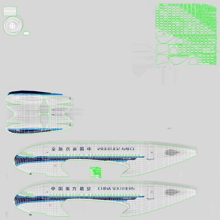 3D model Airbus A318 China Southern Airlines