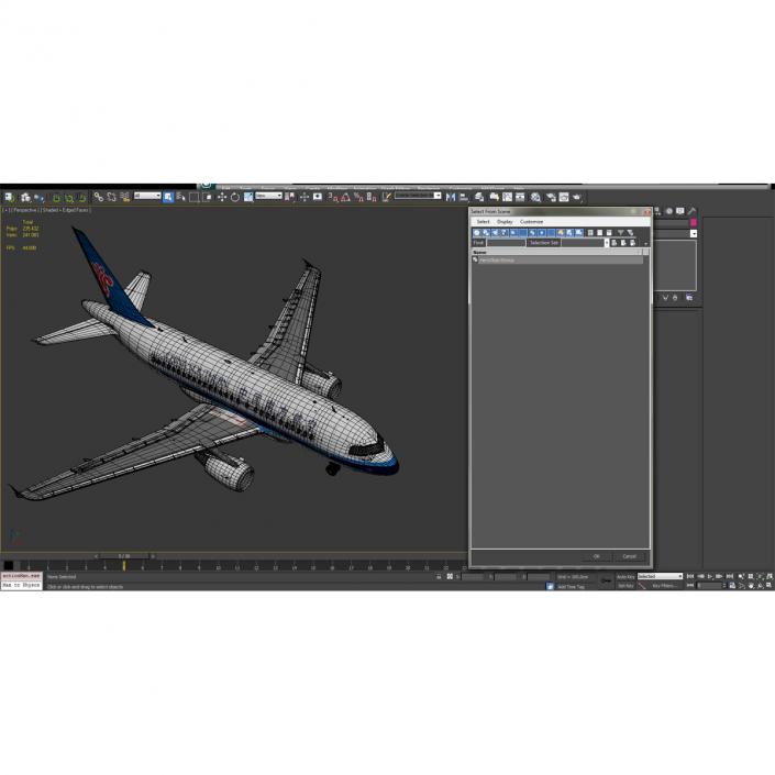 3D model Airbus A318 China Southern Airlines