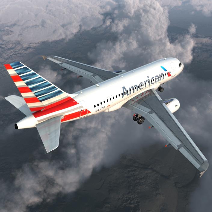 Airbus A318 American Airlines 3D model