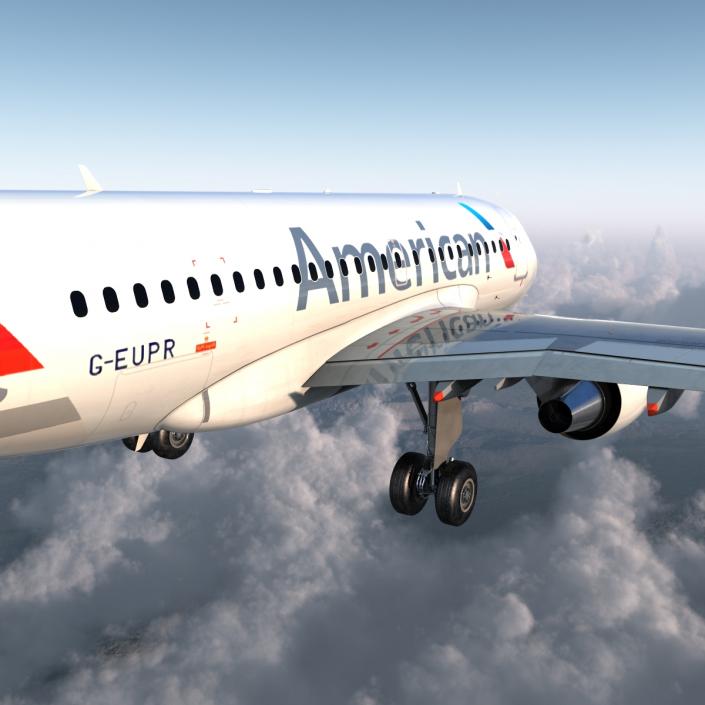 Airbus A318 American Airlines 3D model