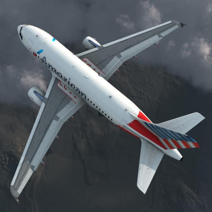 Airbus A318 American Airlines 3D model