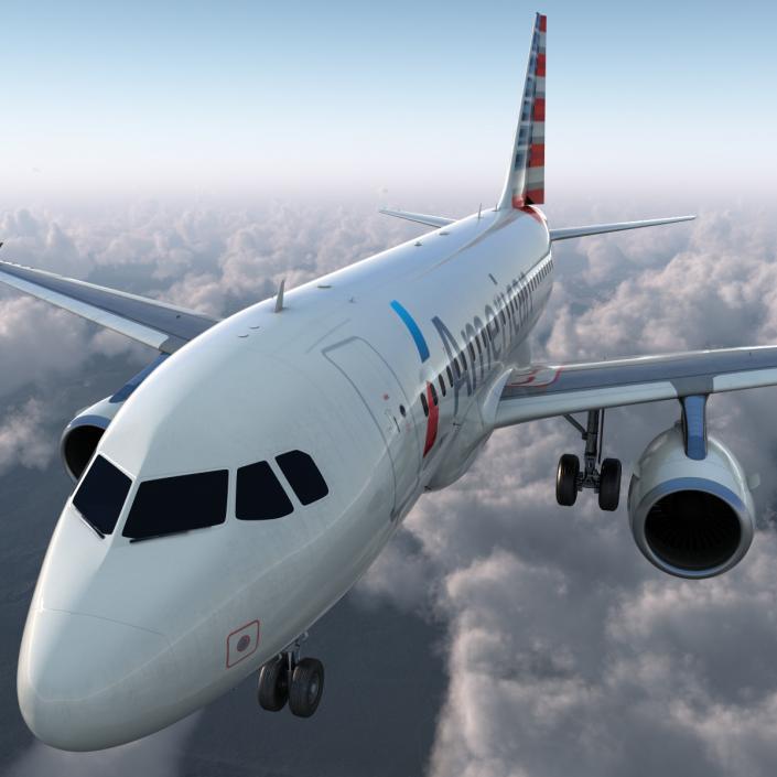 Airbus A318 American Airlines 3D model