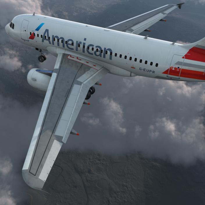 Airbus A318 American Airlines 3D model