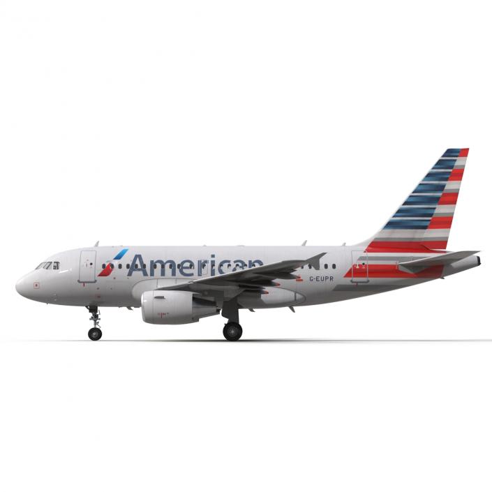 Airbus A318 American Airlines 3D model