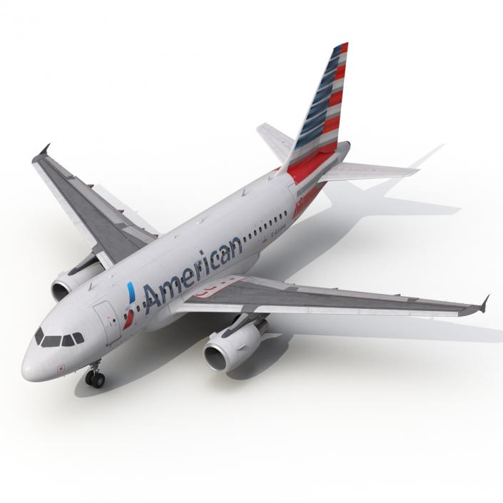 Airbus A318 American Airlines 3D model