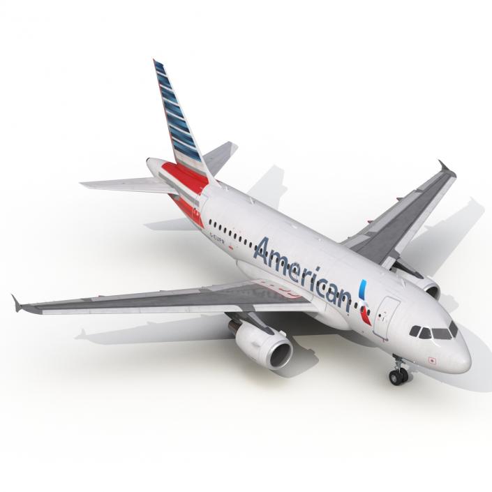 Airbus A318 American Airlines 3D model