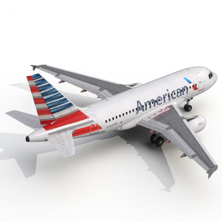 Airbus A318 American Airlines 3D model