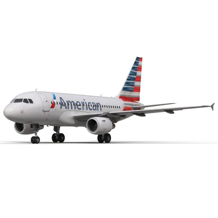 Airbus A318 American Airlines 3D model