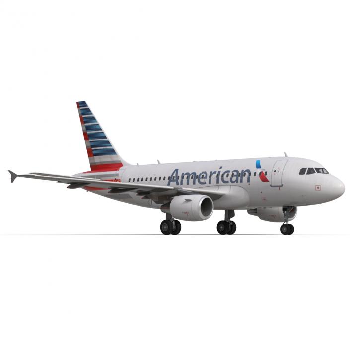 Airbus A318 American Airlines 3D model