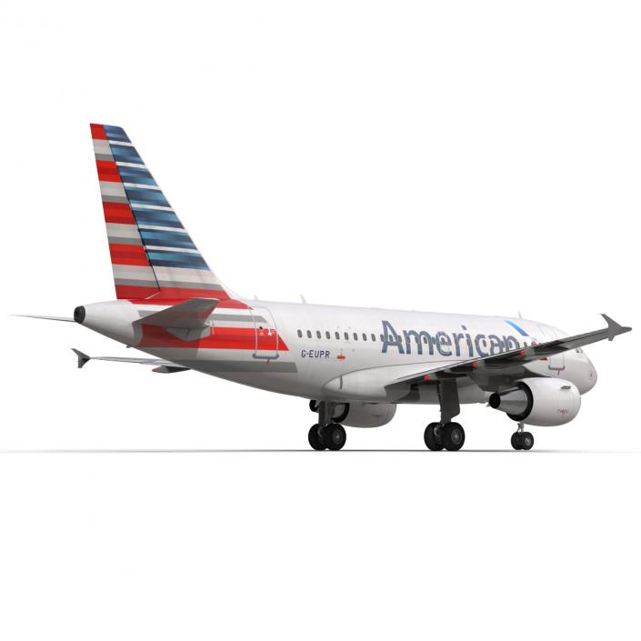 Airbus A318 American Airlines 3D model