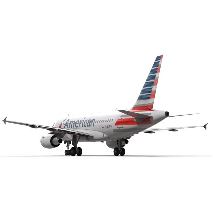 Airbus A318 American Airlines 3D model