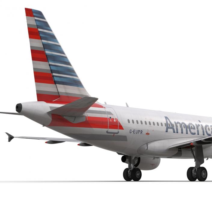 Airbus A318 American Airlines 3D model