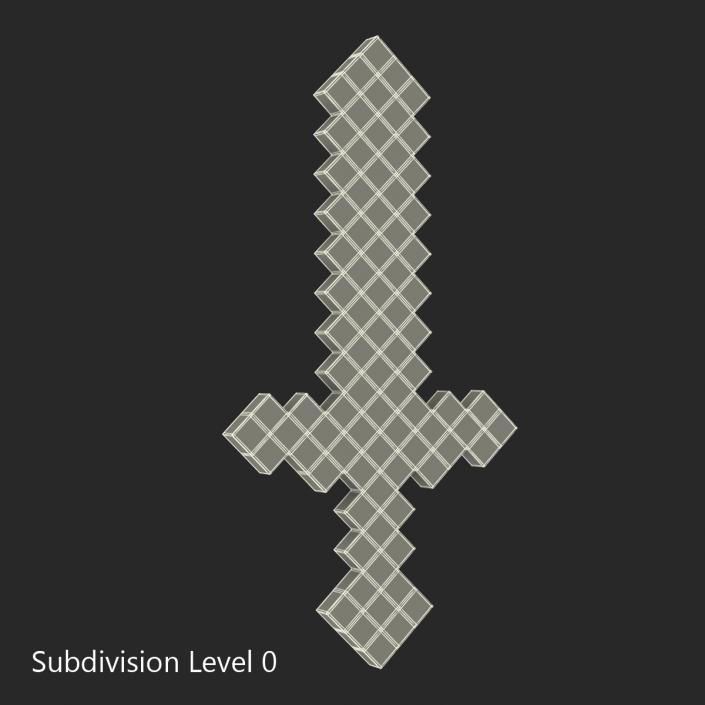 3D model Minecraft Sword