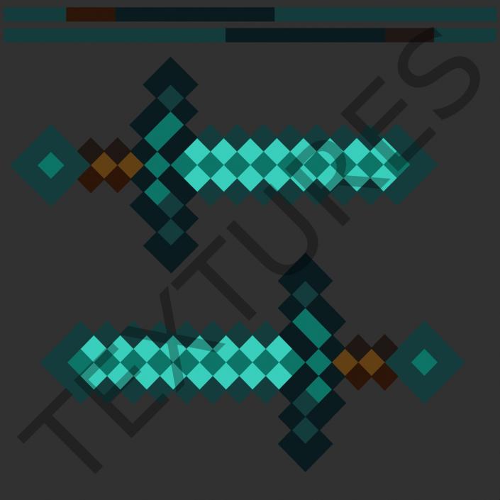 3D model Minecraft Sword