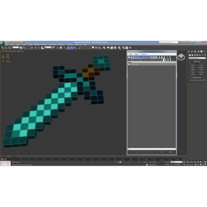 3D model Minecraft Sword