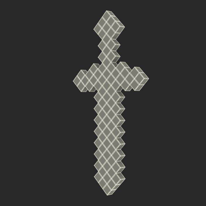 3D model Minecraft Sword