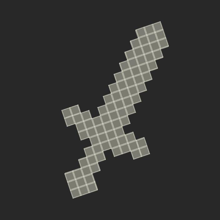 3D model Minecraft Sword