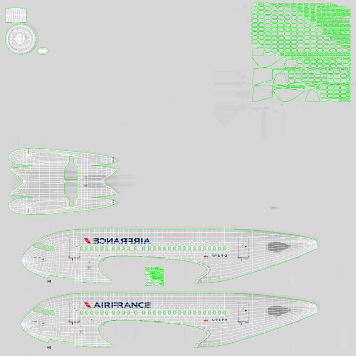 Airbus A318 Air France 3D