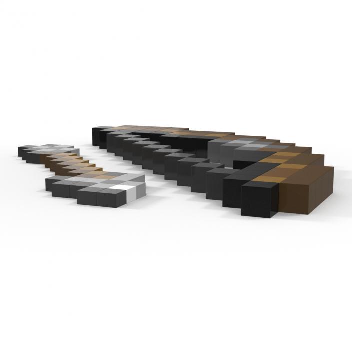 3D Minecraft Bow and Arrow model