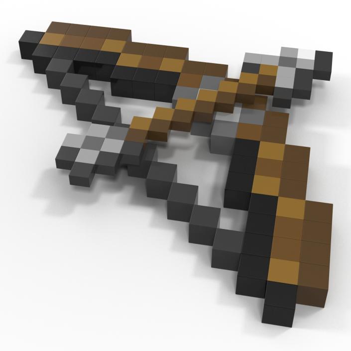 3D Minecraft Bow and Arrow model