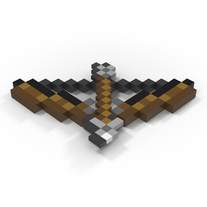 3D Minecraft Bow and Arrow model