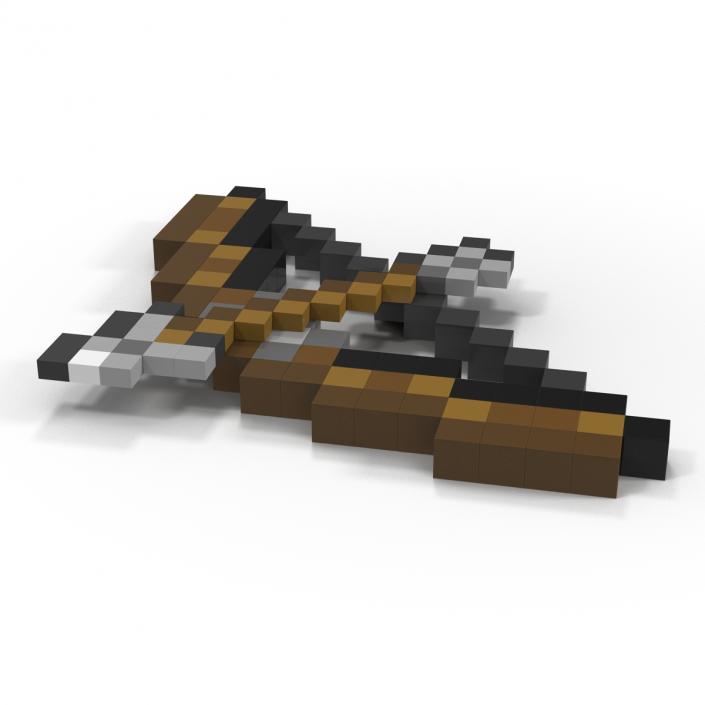 3D Minecraft Bow and Arrow model