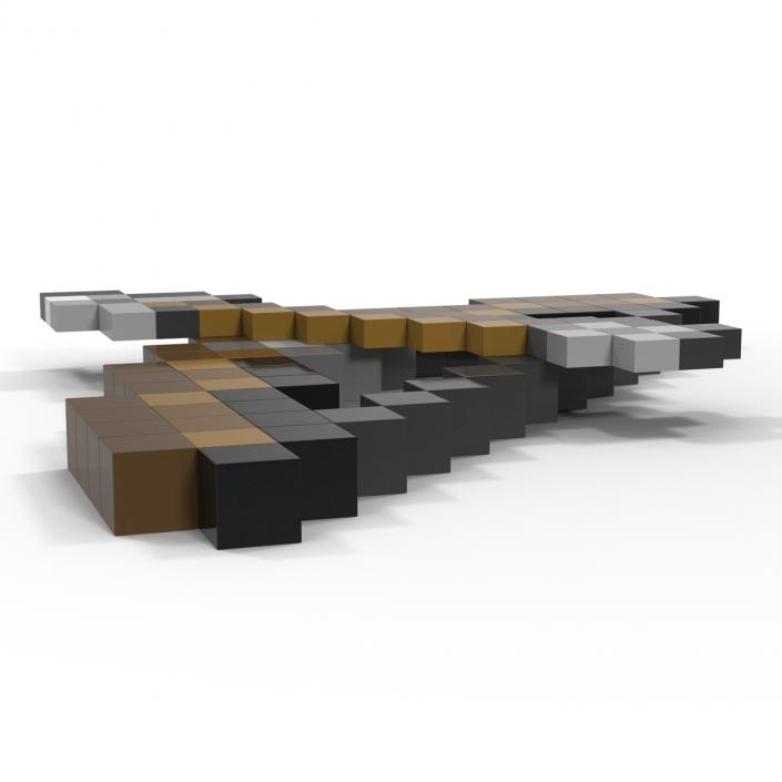 3D Minecraft Bow and Arrow model