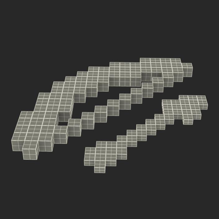 3D Minecraft Bow and Arrow model