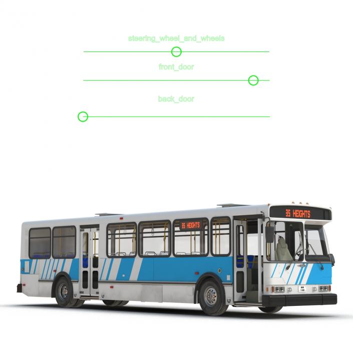 3D Orion V Transit Bus Rigged