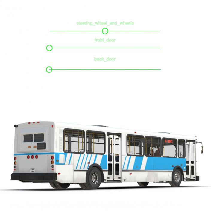 3D Orion V Transit Bus Rigged