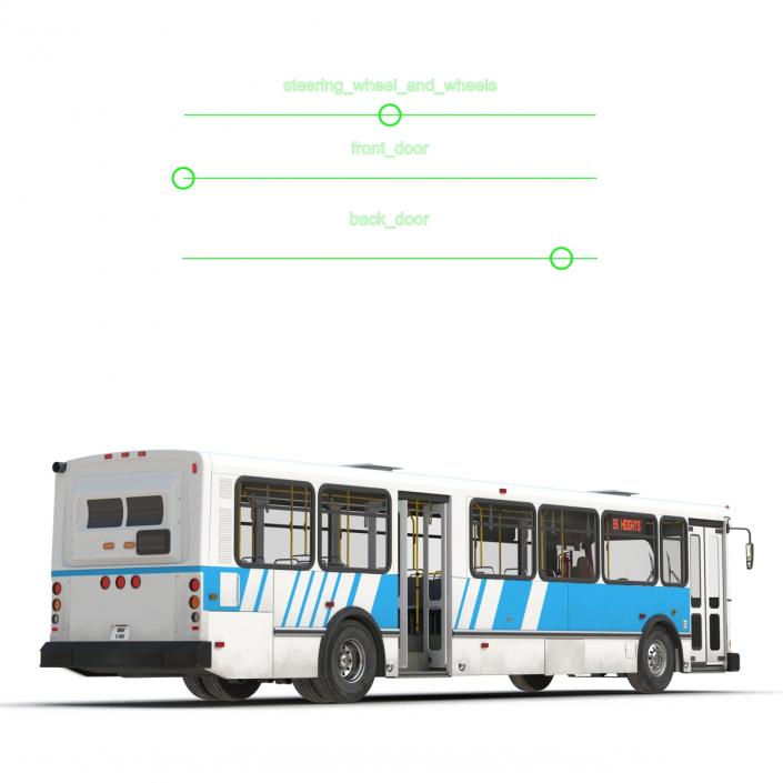 3D Orion V Transit Bus Rigged