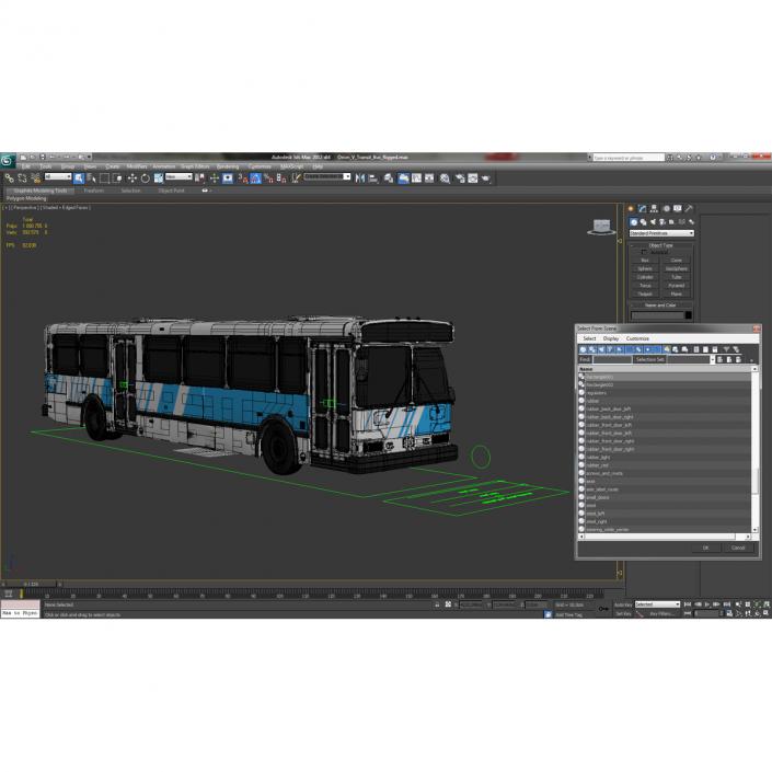 3D Orion V Transit Bus Rigged