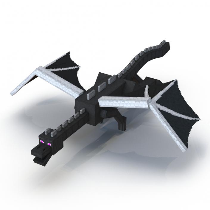 Minecraft Ender Dragon Rigged 3D model