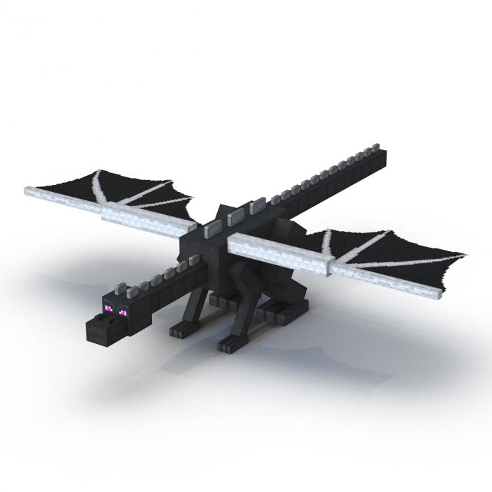 Minecraft Ender Dragon Rigged 3D model