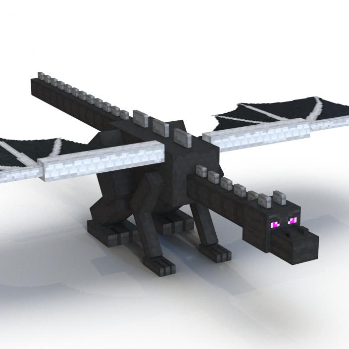 Minecraft Ender Dragon Rigged 3D model