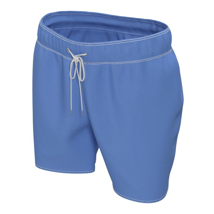 3D Mens Swim Trunks Blue