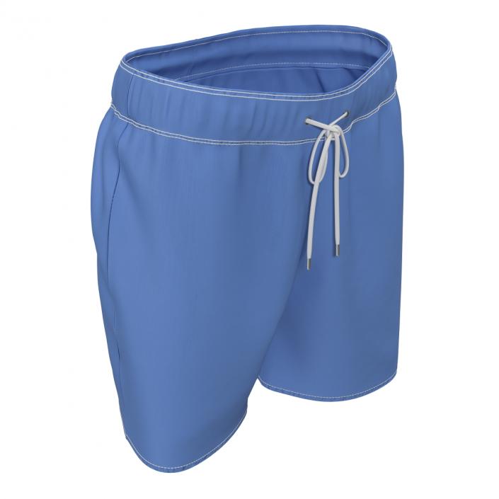 3D Mens Swim Trunks Blue