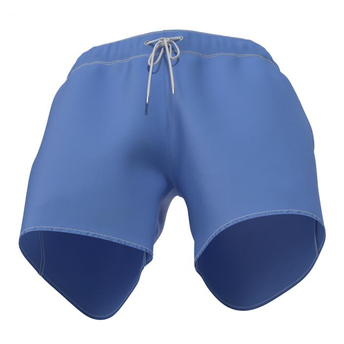 3D Mens Swim Trunks Blue