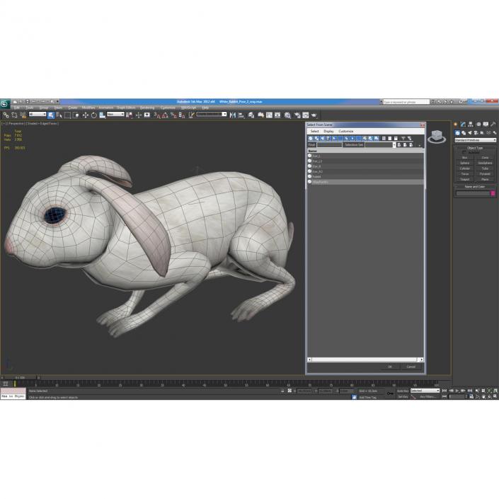 White Rabbit Pose 2 3D model