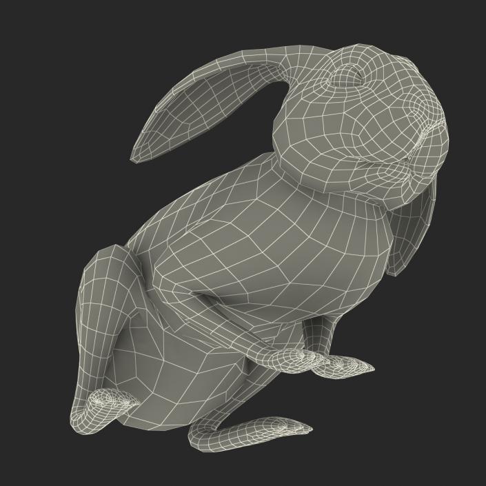 Black Rabbit Pose 2 3D model