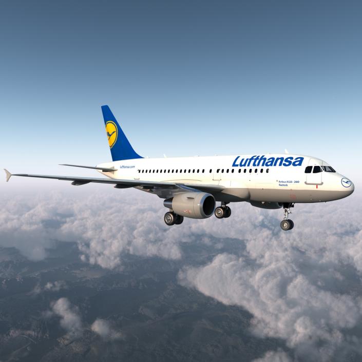 3D Airbus A321 Lufthansa